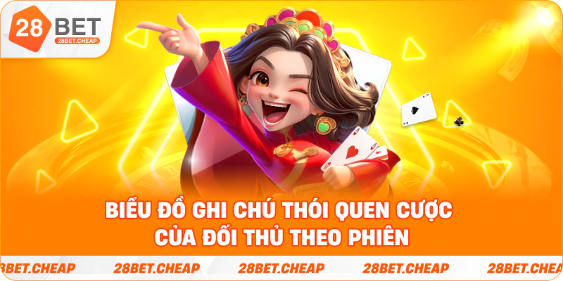 Biểu đồ ghi chú thói quen cược của đối thủ theo phiên